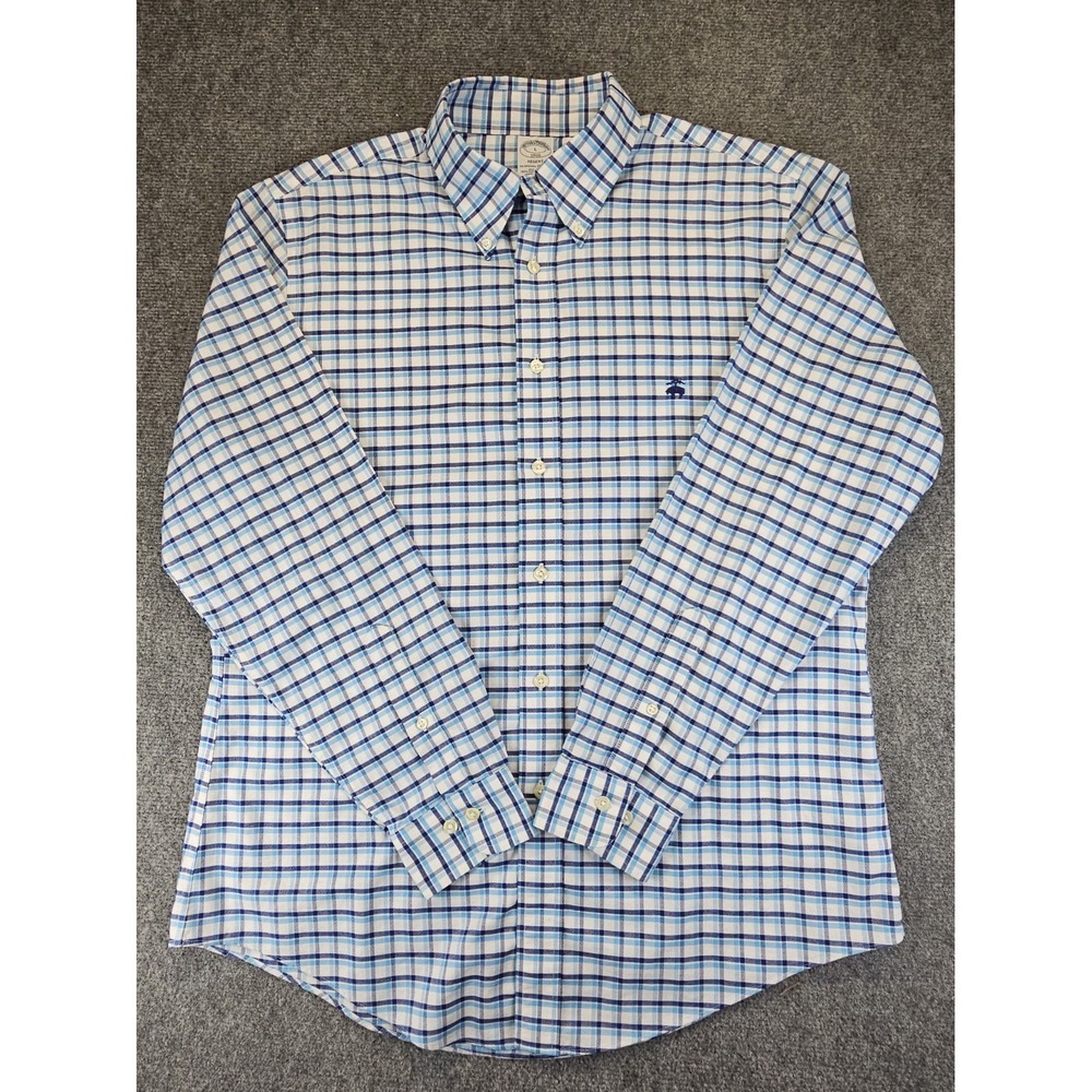 Brooks Brothers Mens Lrg 1818 Regent Plaid Long Sleeve Button Down Shirt 1763